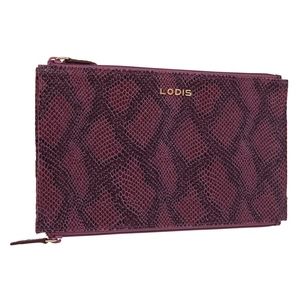 Lodis Python Textured Leather Clutch Wallet